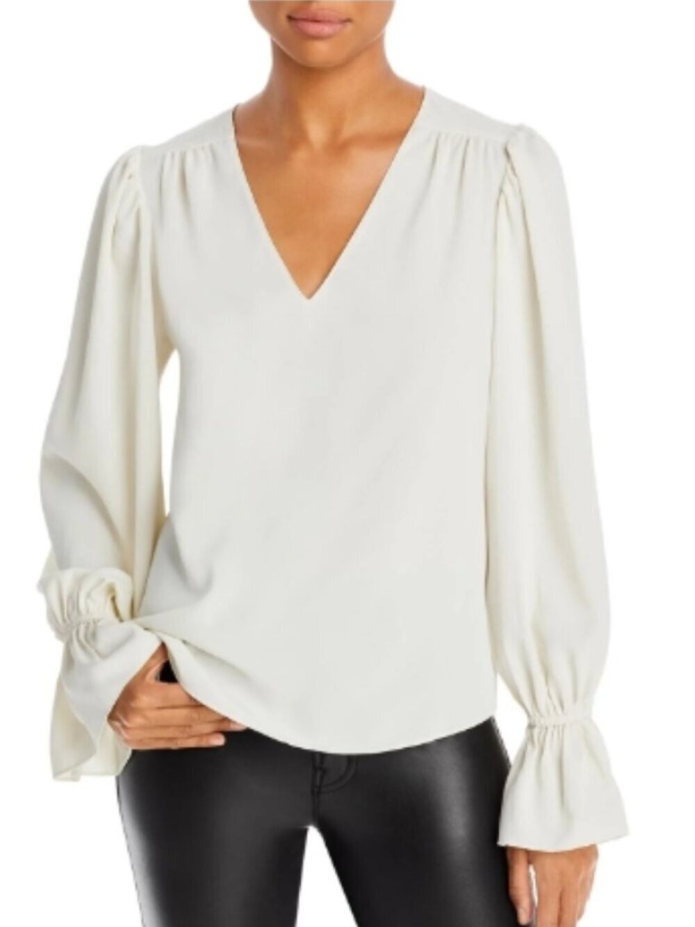 Aqua Gathered Puff Sleeve Pullover Top - Top — Size S, NWT